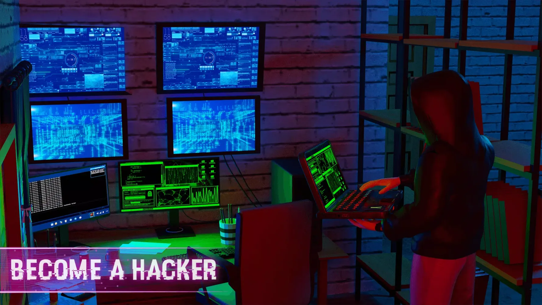 ภาพหน้าจอของ Hacker Simulator PC Tycoon