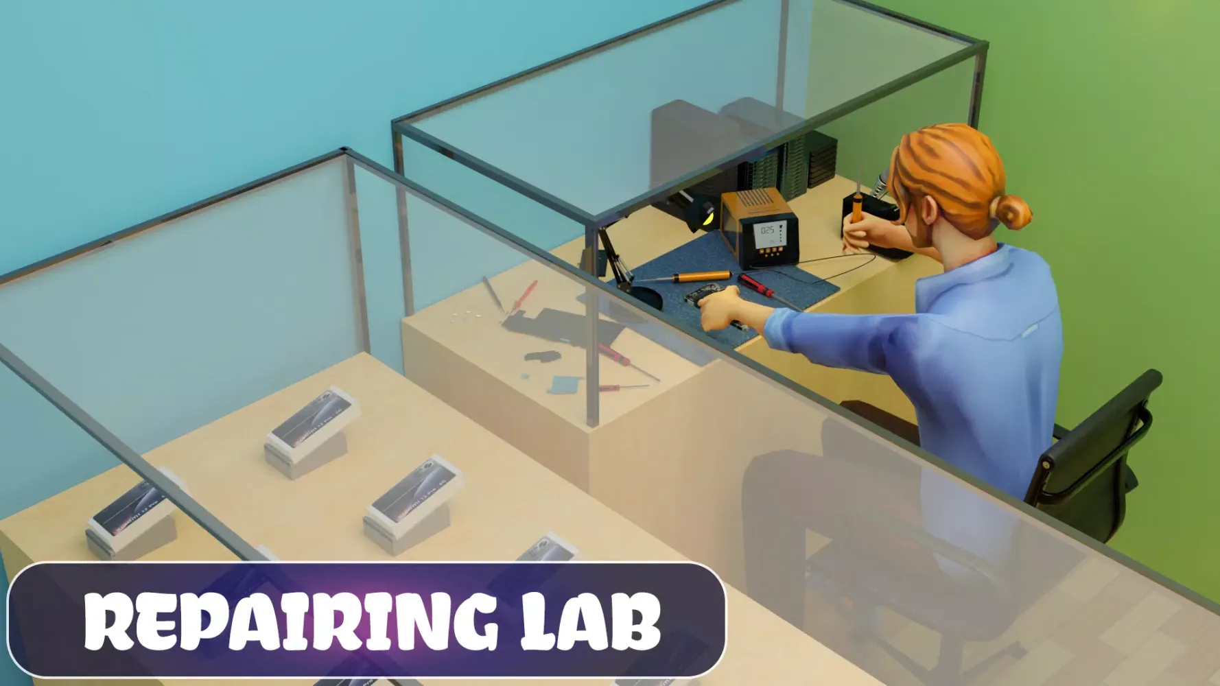 Mobile Repair Store Simulation Screenshots