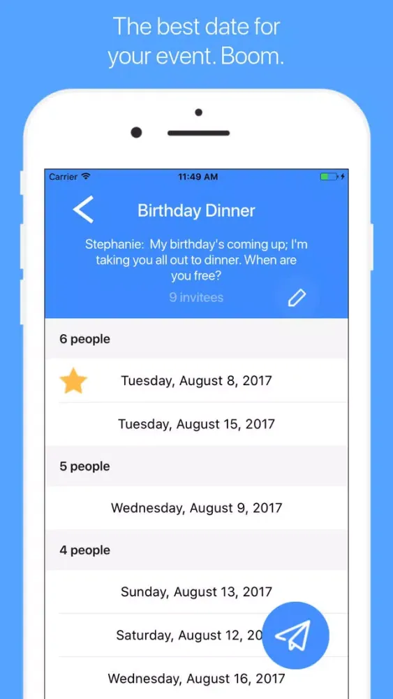 AirTime – Fast Event Scheduling for Groups স্ক্রিনশট