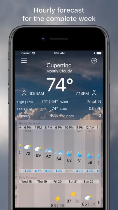 Captures d'écran de MWeather | Weather Forecast