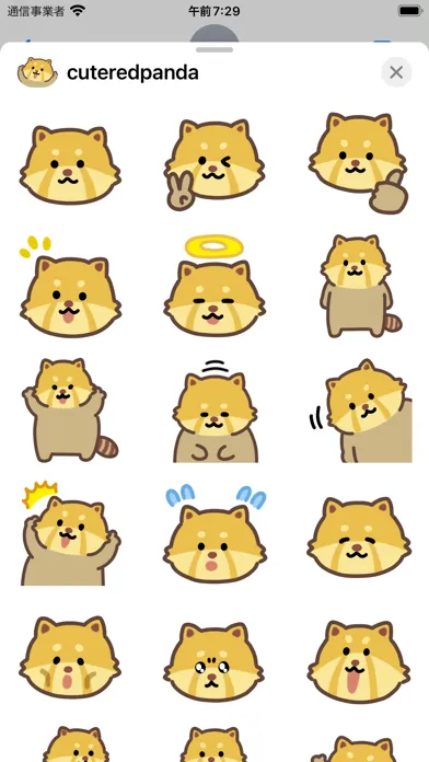 Zrzuty ekranu cute red panda sticker