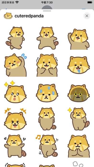 Zrzuty ekranu cute red panda sticker