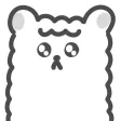 gray alpaca sticker gray alpaca sticker