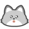 gray fox sticker