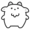 gray goat sticker