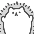 gray hedgehog sticker