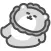 gray lion sticker