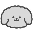 gray poodle sticker