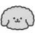gray poodle sticker