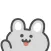 gray rabbit sticker