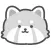 gray redpanda sticker