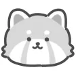 gray redpanda sticker gray redpanda sticker