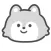 gray wolf sticker