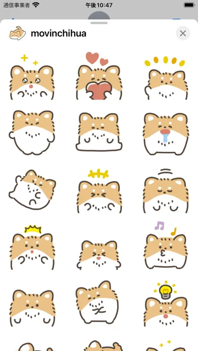 movin chihuahua sticker سکرین شاٹس