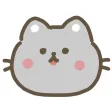 moving gray cat sticker