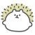 soft hedgehog sticker