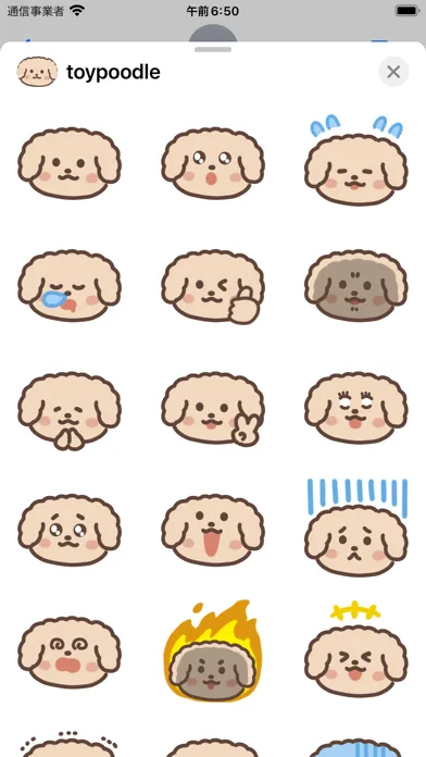 Captures d'écran de toy poodle sticker