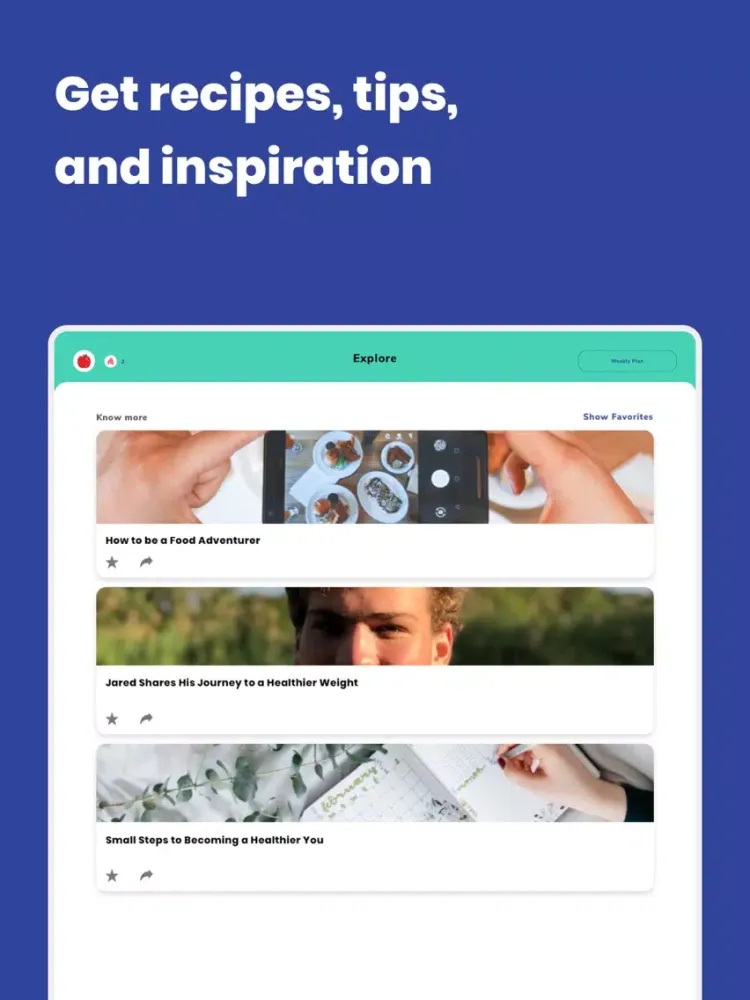 Kurbo by WW (Weight Watchers) iPad  스크린샷