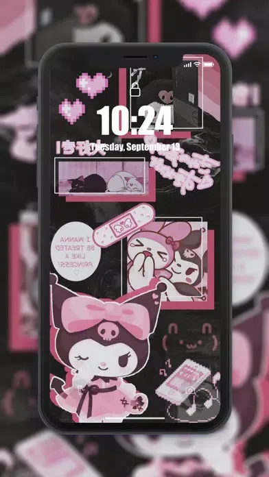 Cute Kuromi & My Melody 4K স্ক্রিনশট
