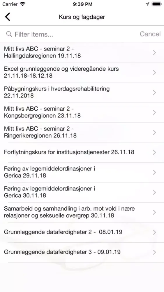KursApp HSO Screenshots