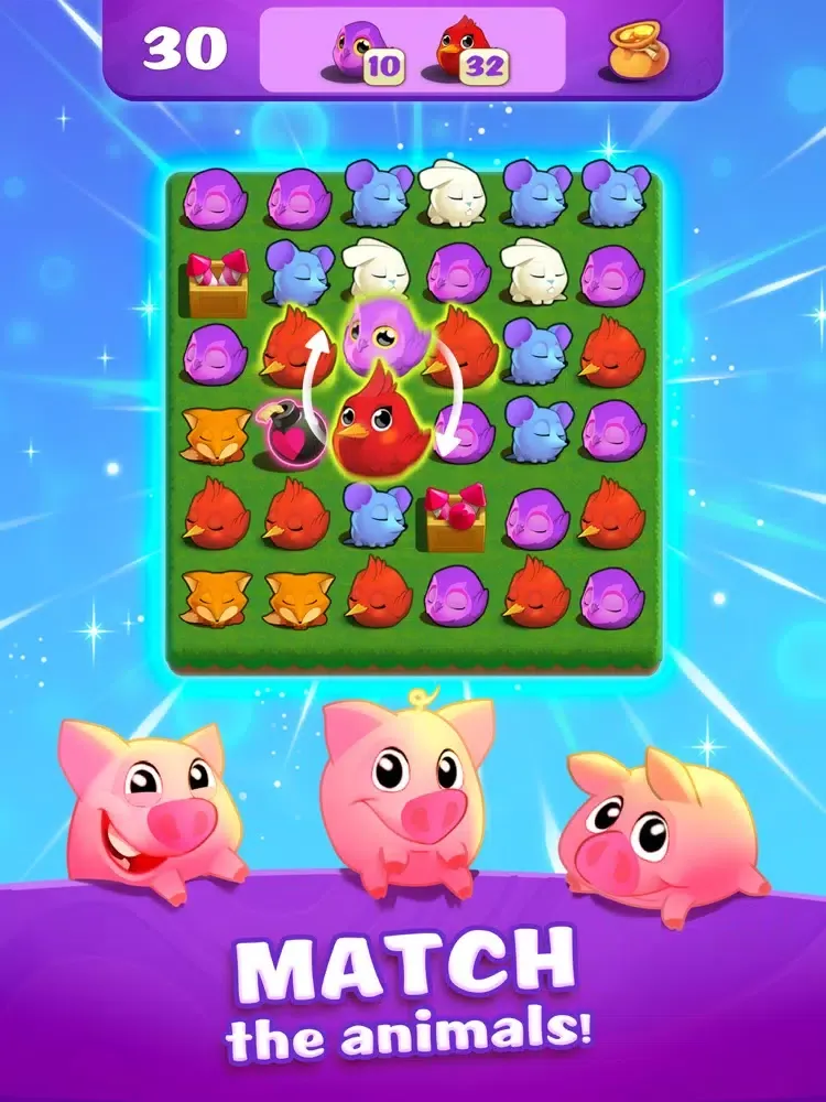 ภาพหน้าจอของ Link Pets: Animal match 3 game iPad 