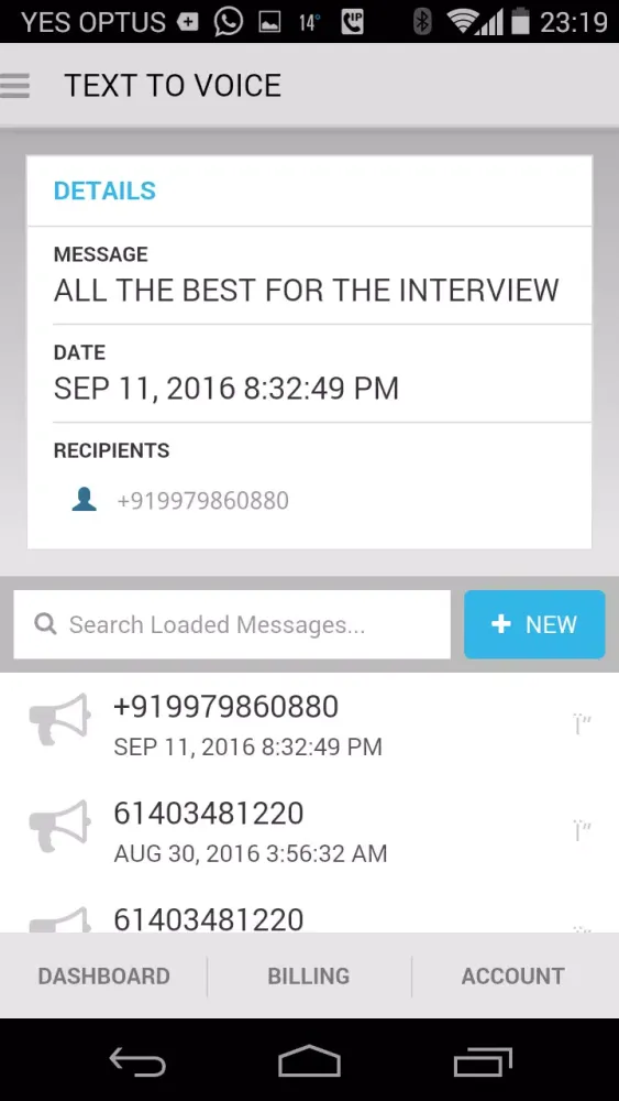 Tangkapan skrin Text To Voice (Schedule Calls)