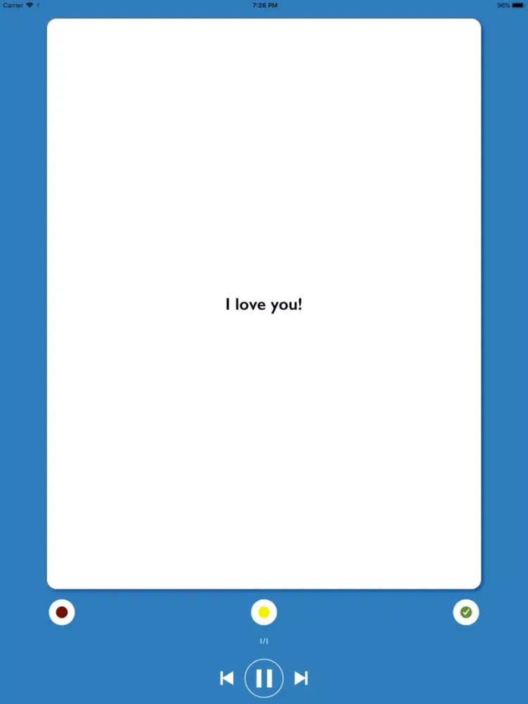 Sì! Text to Talking Flashcards iPad  スクリーンショット