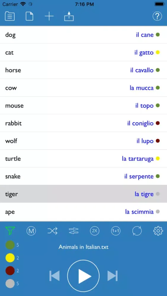 Sì! Text to Talking Flashcards スクリーンショット