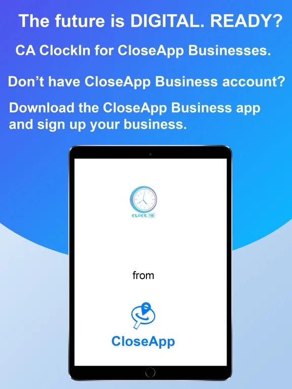 Capturas de pantalla de CloseApp ClockIN iPad 