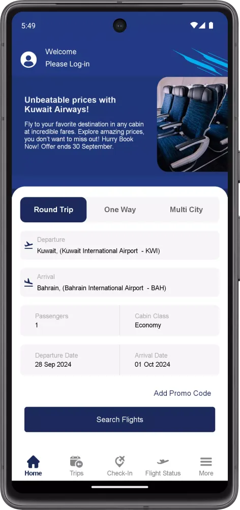 Captures d'écran de Kuwait Airways