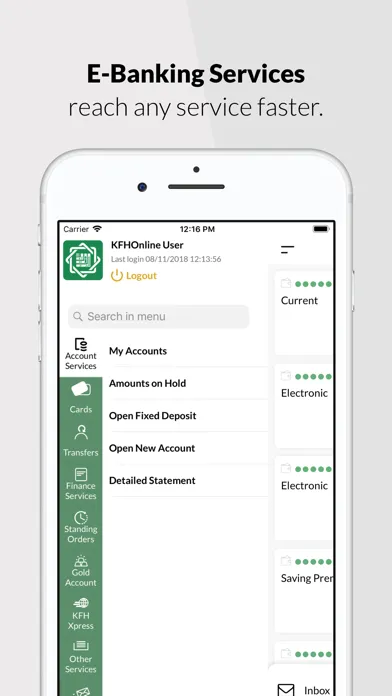 Ảnh chụp màn hình của KFH Online