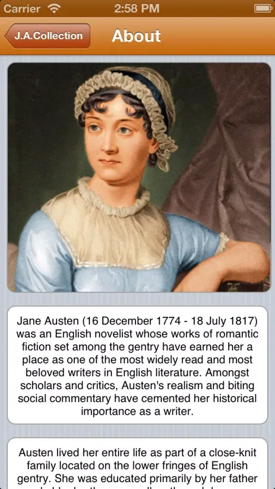 Zrzuty ekranu Small Jane Austen Collection (with search)
