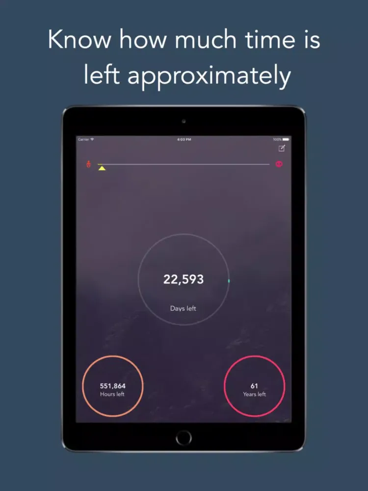 Life countdown - Live every day iPad  Screenshots