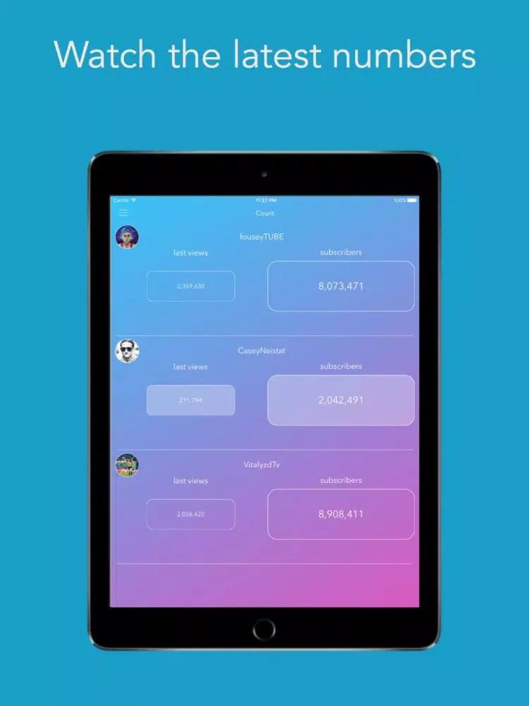 Counter for YouTube iPad 应用截图