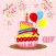 Happy Birthday Cake Sticker