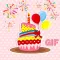 Happy Birthday Cake Sticker