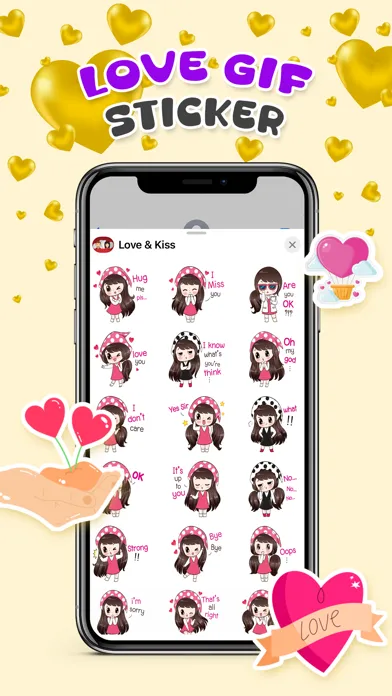 تصاویر Animated Love & Kiss Stickers