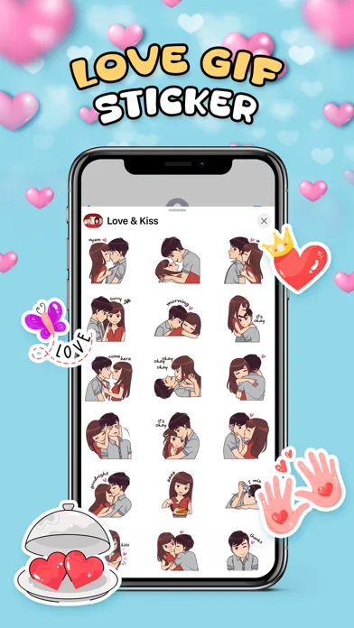 تصاویر Animated Love & Kiss Stickers