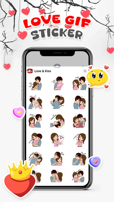 تصاویر Animated Love & Kiss Stickers
