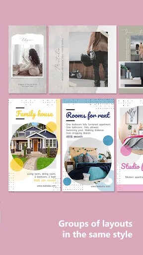 Tangkapan skrin Posters: graphic design maker
