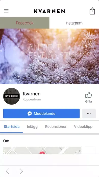 Screenshot di Kvarnen intern