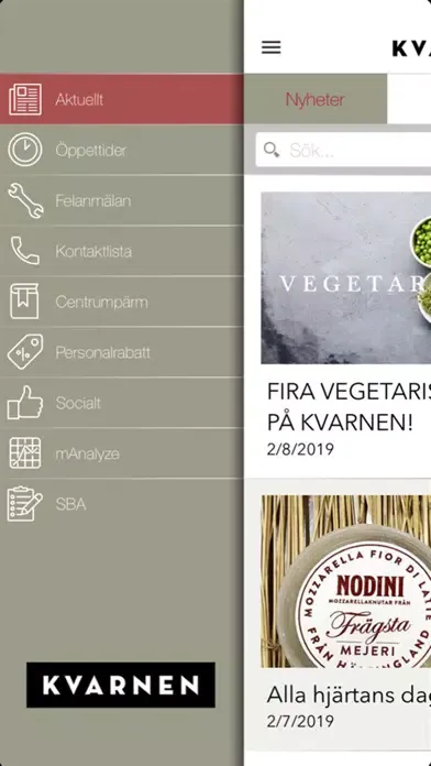 Screenshot di Kvarnen intern