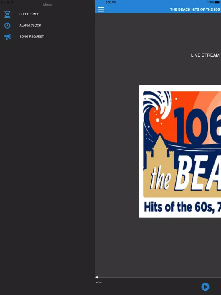 Tangkapan layar 106.3 The Beach iPad 