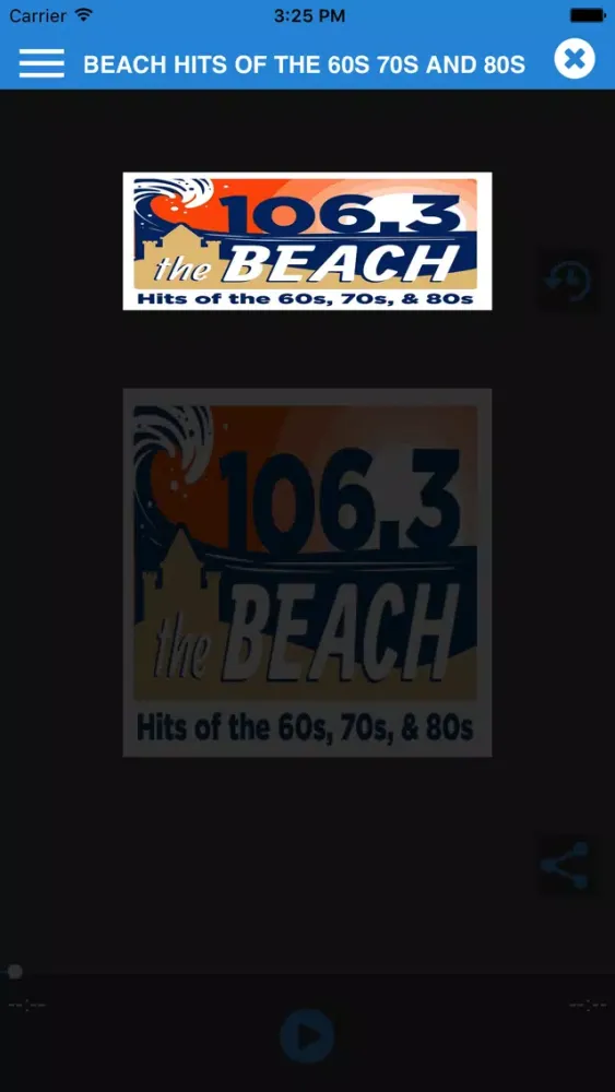 Tangkapan layar 106.3 The Beach