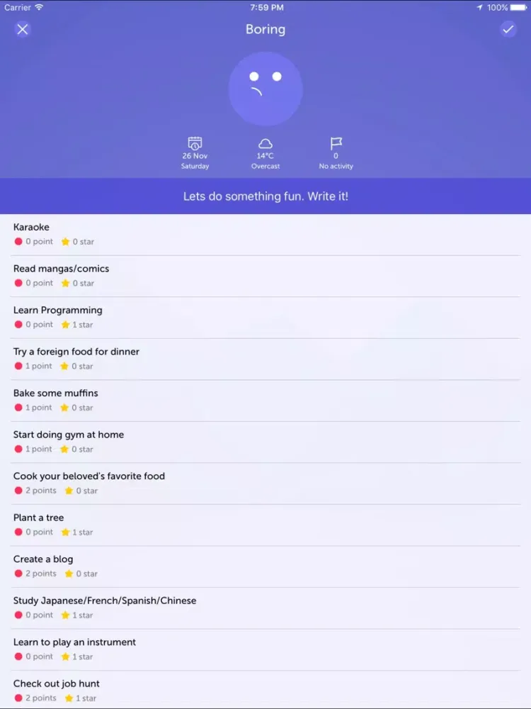 Tangkapan skrin Mood D - Your emotional diary iPad 