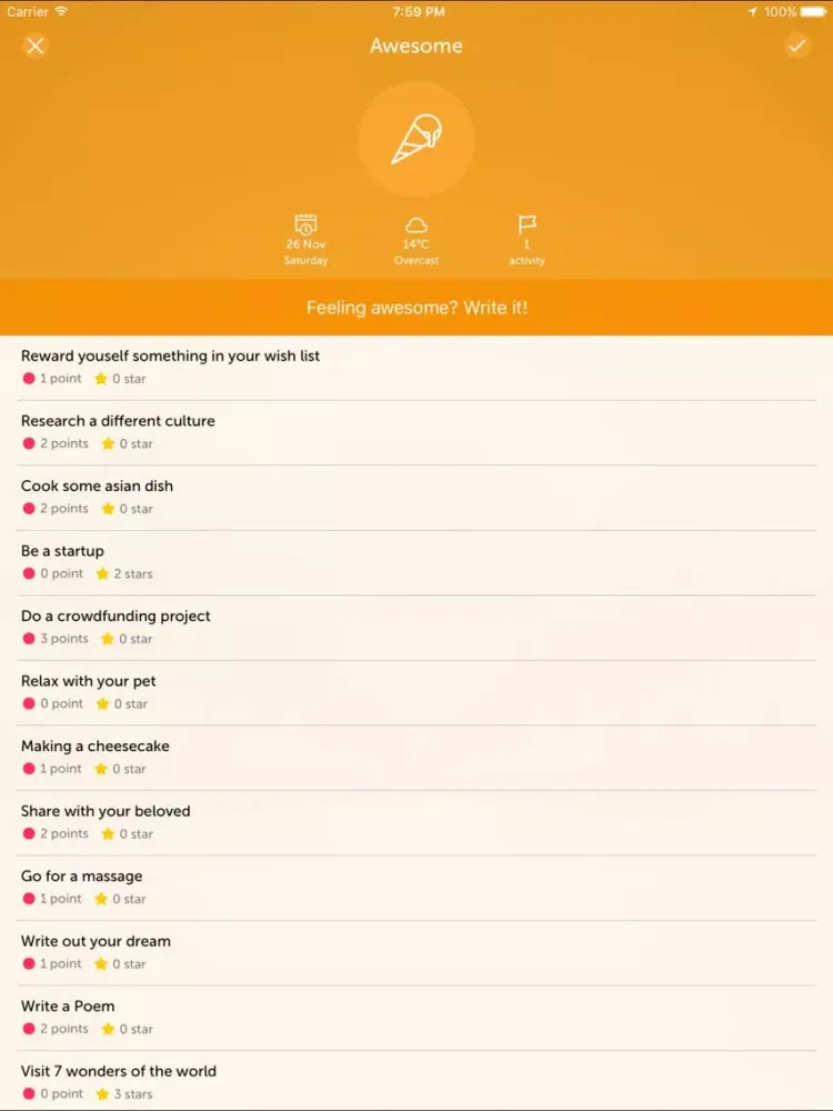 Tangkapan skrin Mood D - Your emotional diary iPad 
