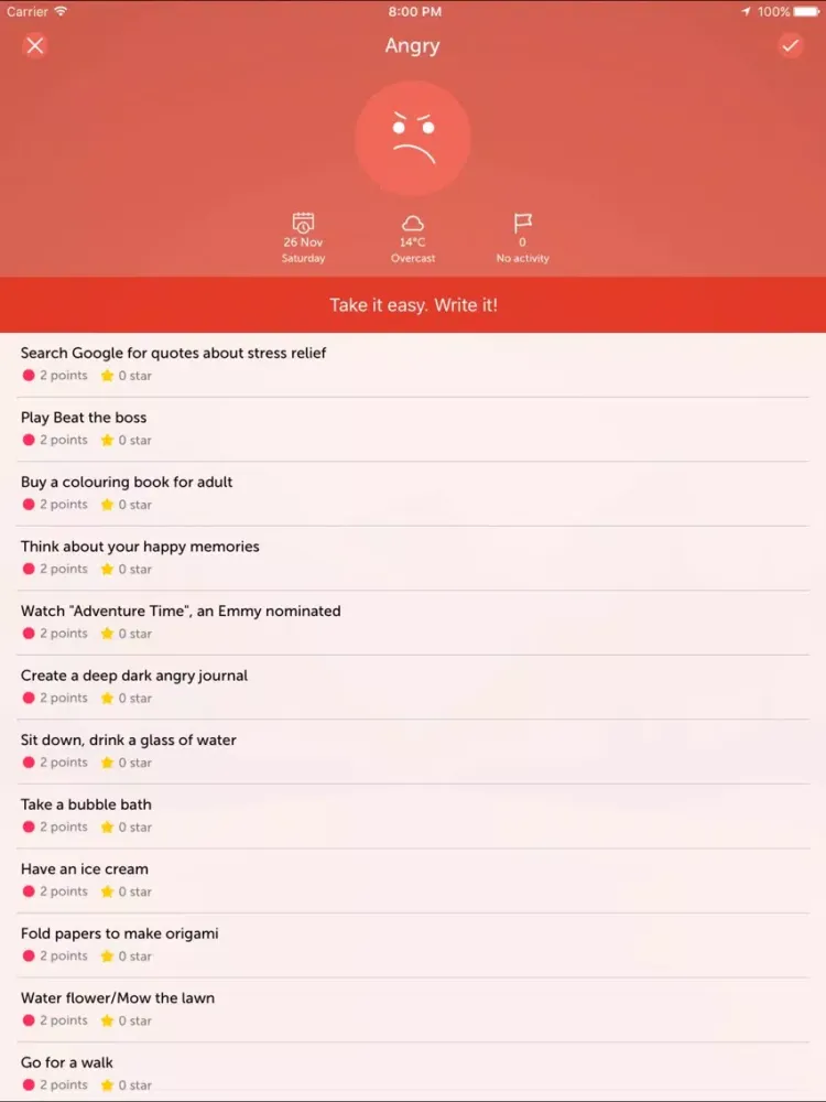 Tangkapan skrin Mood D - Your emotional diary iPad 