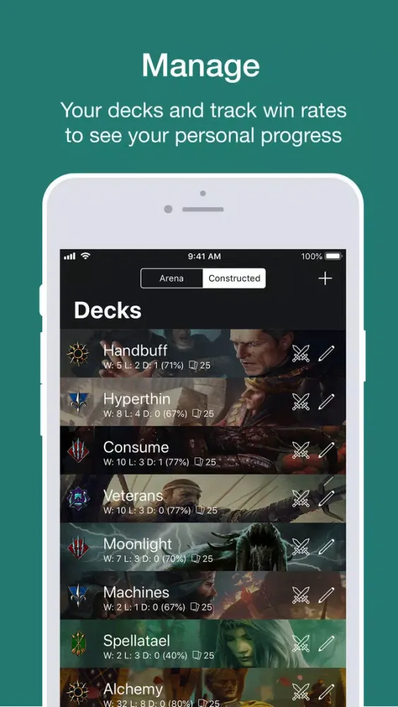 Capturas de tela do TrackGwent: Gwent Deck Tracker