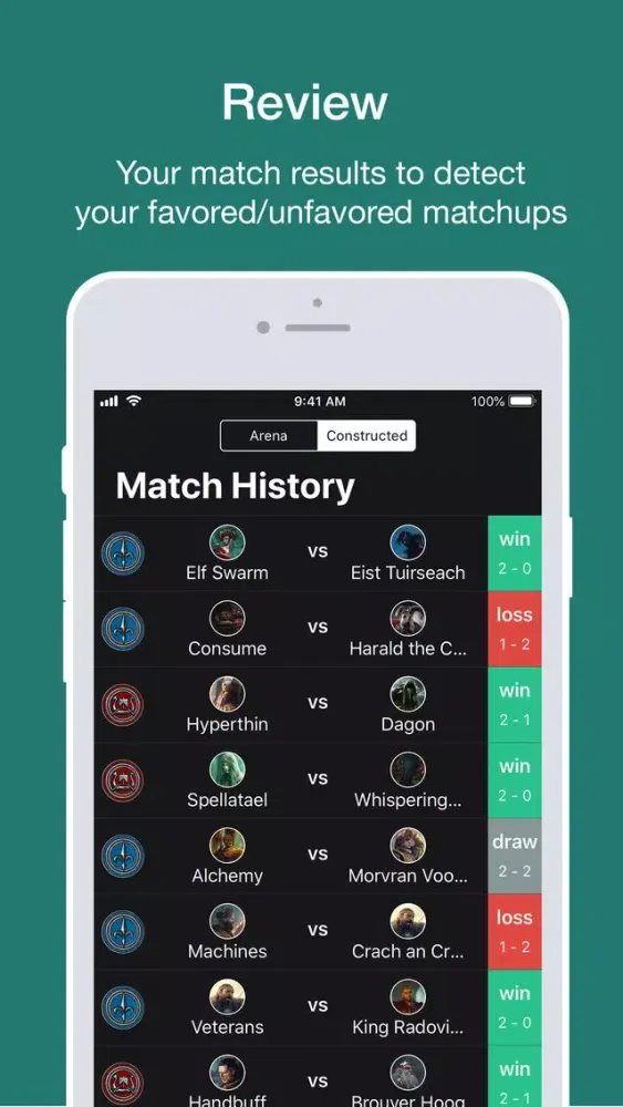 Capturas de tela do TrackGwent: Gwent Deck Tracker