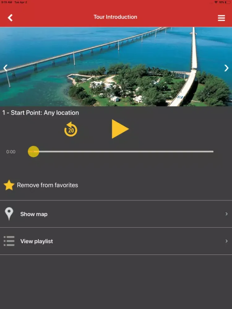 Capturas de tela do Key West Tour Guide iPad 